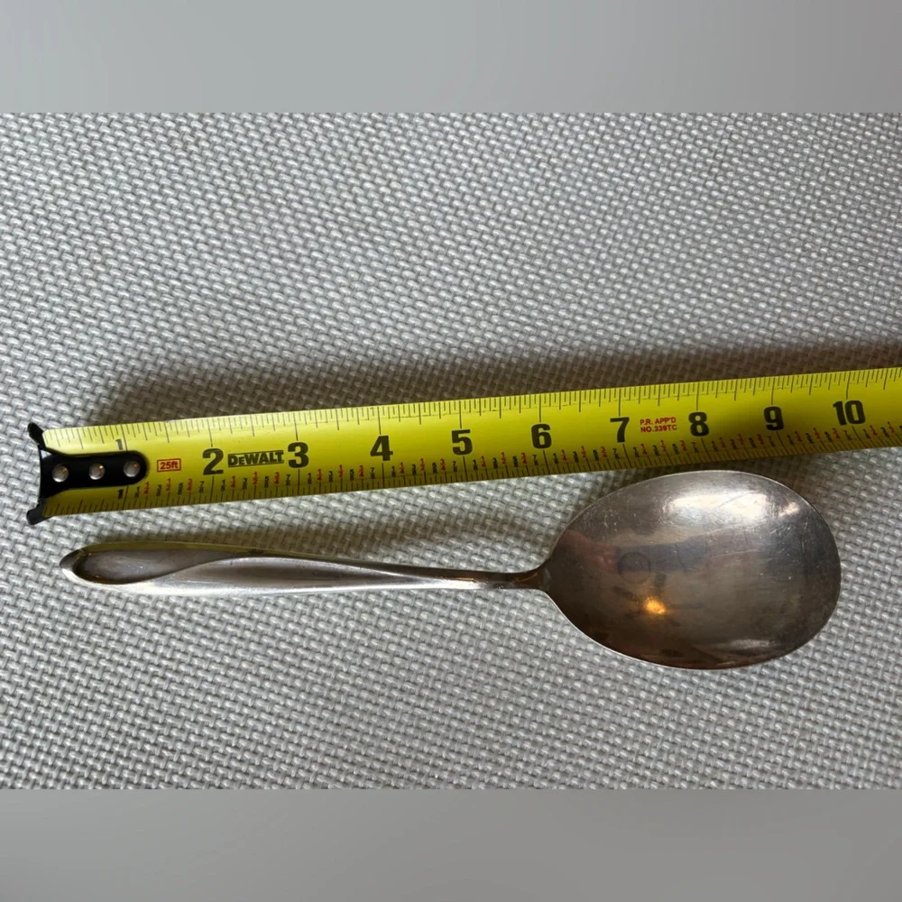 Reed & Barton Silver Sculpture Casserole Serving Spoon Sterling Heavy 1950s